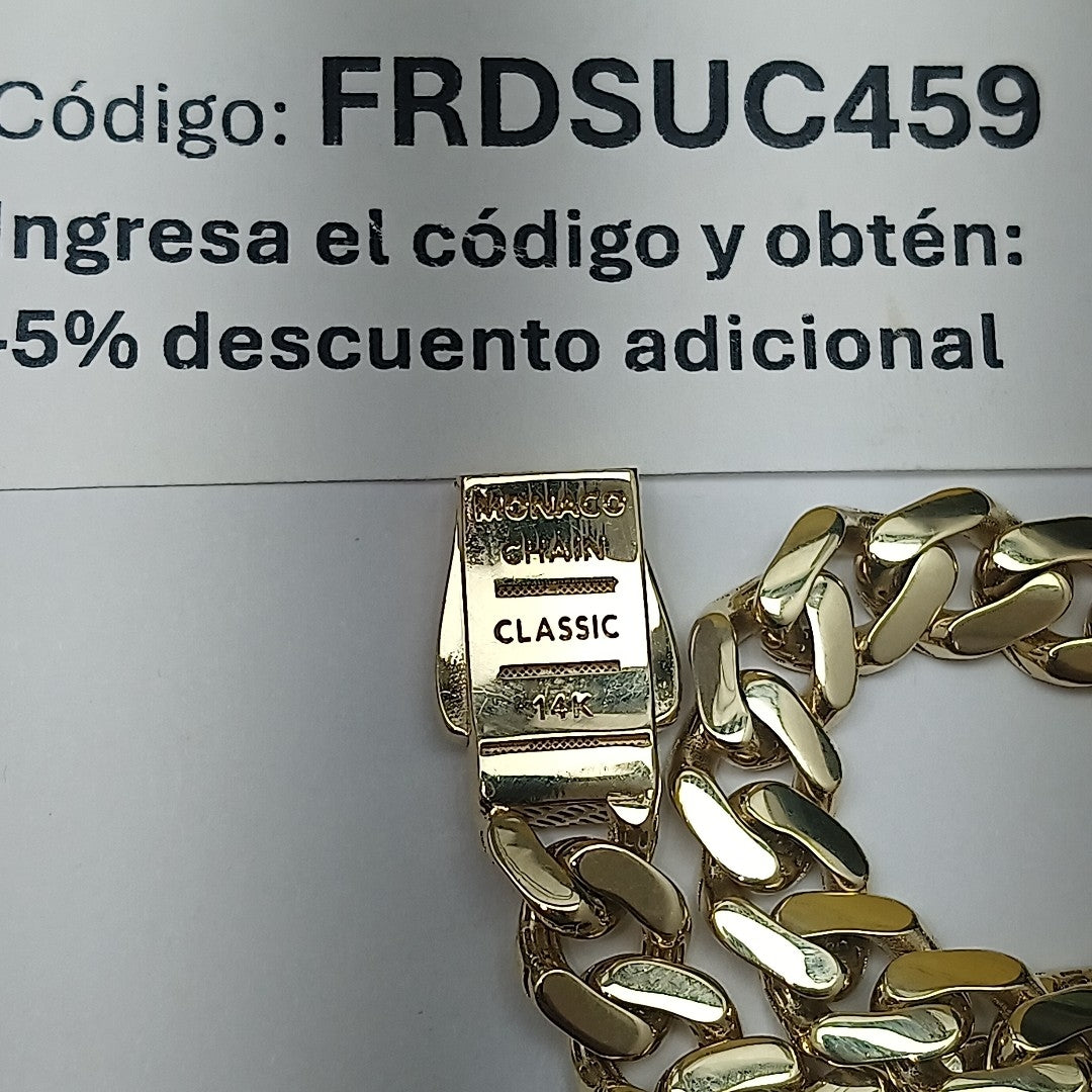 PULSERA MONACO ORO 14K 9.7 (NUEVO)