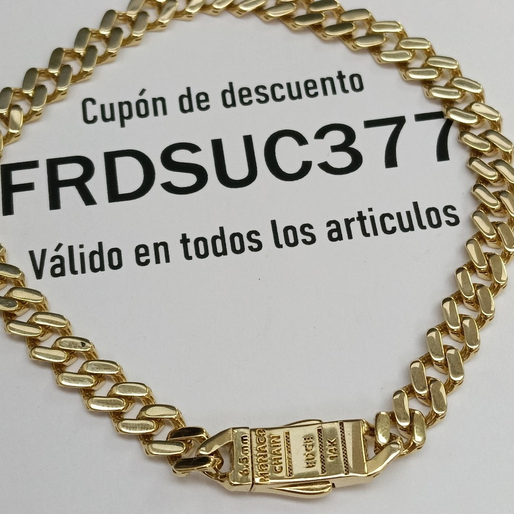 PULSERA CABALLERO MONACO ORO 14K 8.2 (NUEVO)