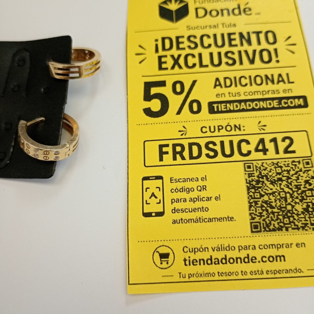 ARRACADAS PAR ORO 10 K 2,40 GRMS (SEMINUEVO)