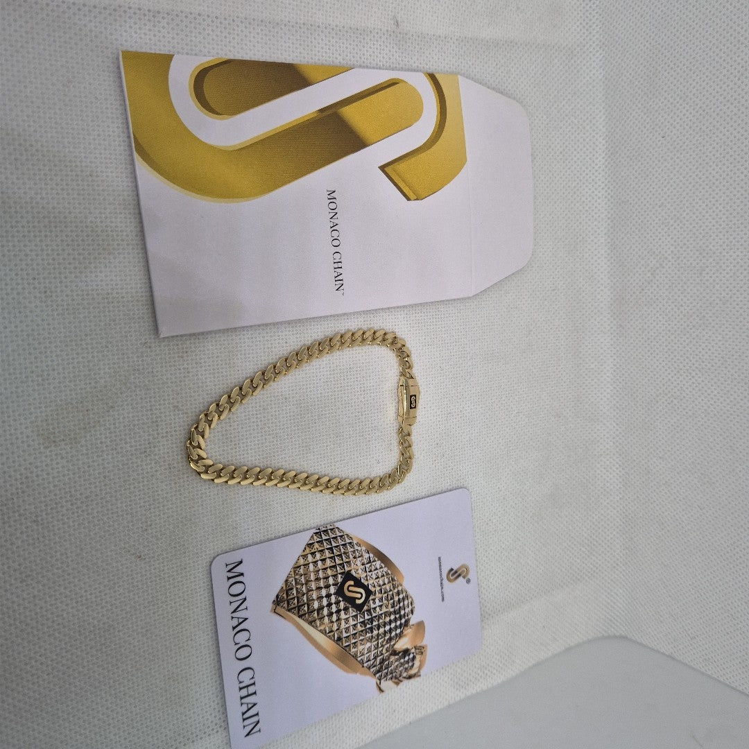 PULSERA MONACO ORO 14K 5.5 (NUEVO)