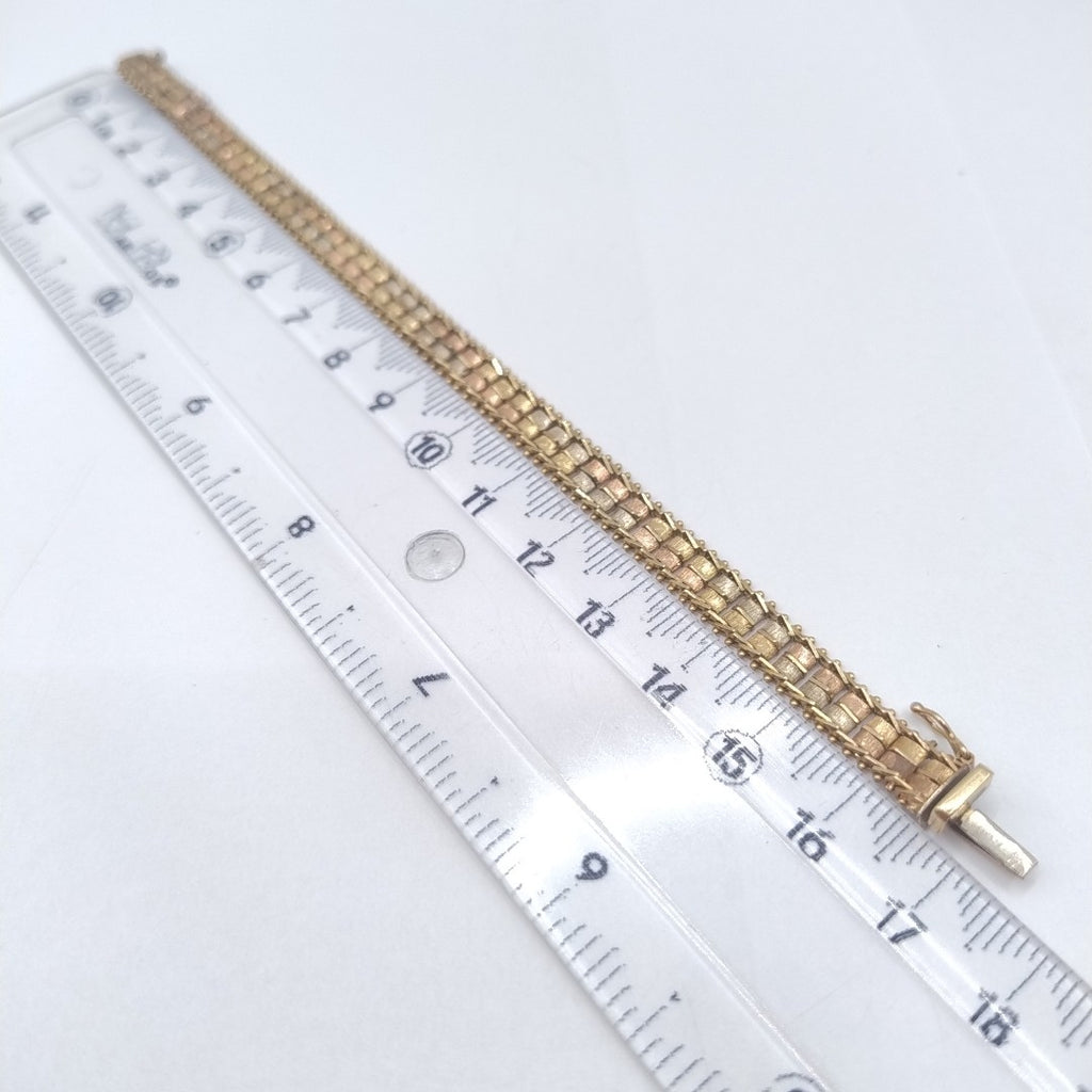 PULSERA ORO COMBINADO 14 K 9,60 GRMS (SEMINUEVO)