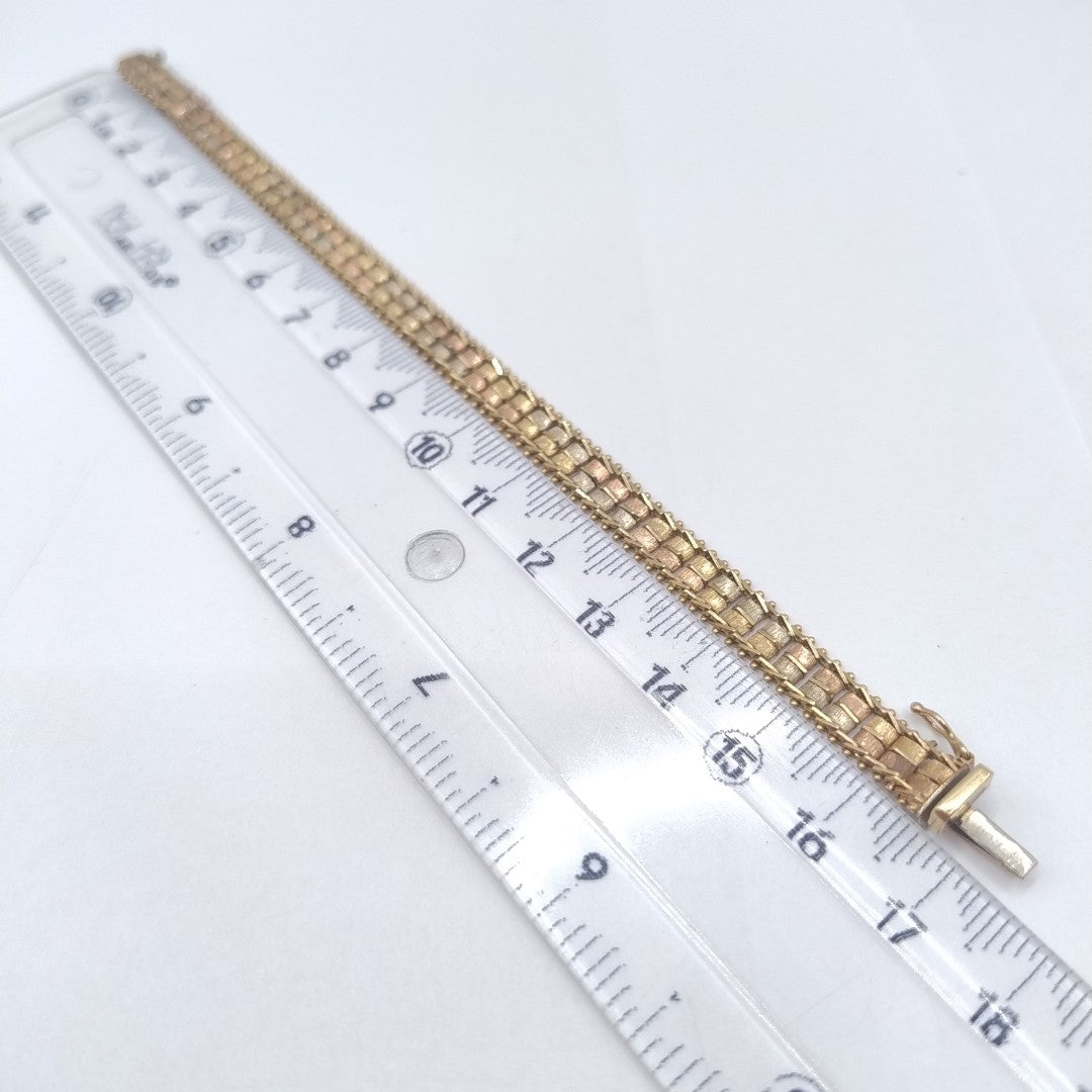 PULSERA ORO COMBINADO 14 K 9,60 GRMS (SEMINUEVO)