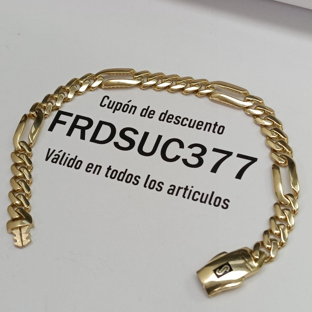PULSERA MONACO ORO 14K 6.8 (NUEVO)