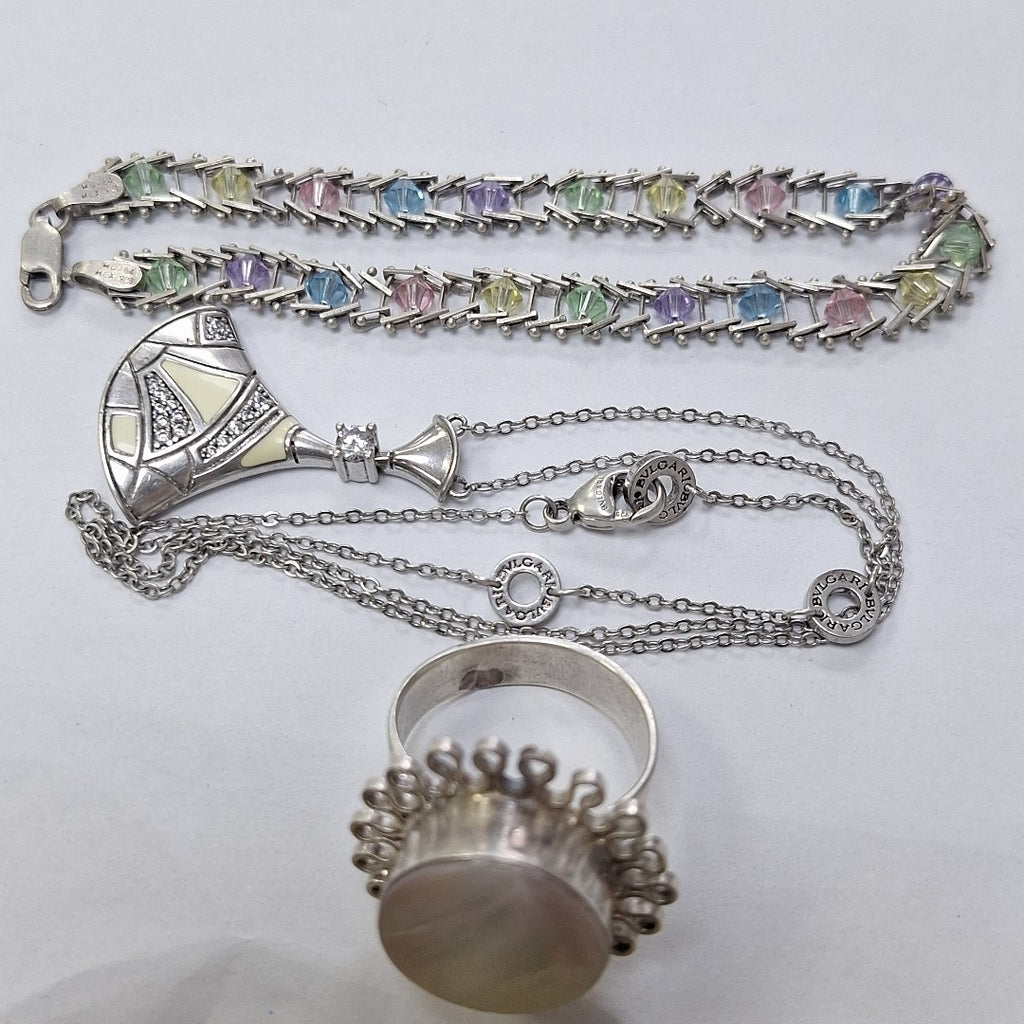 ANILLO,GARGANTILLA,PULSERA PLATA 30,30 GRMS (SEMINUEVO)