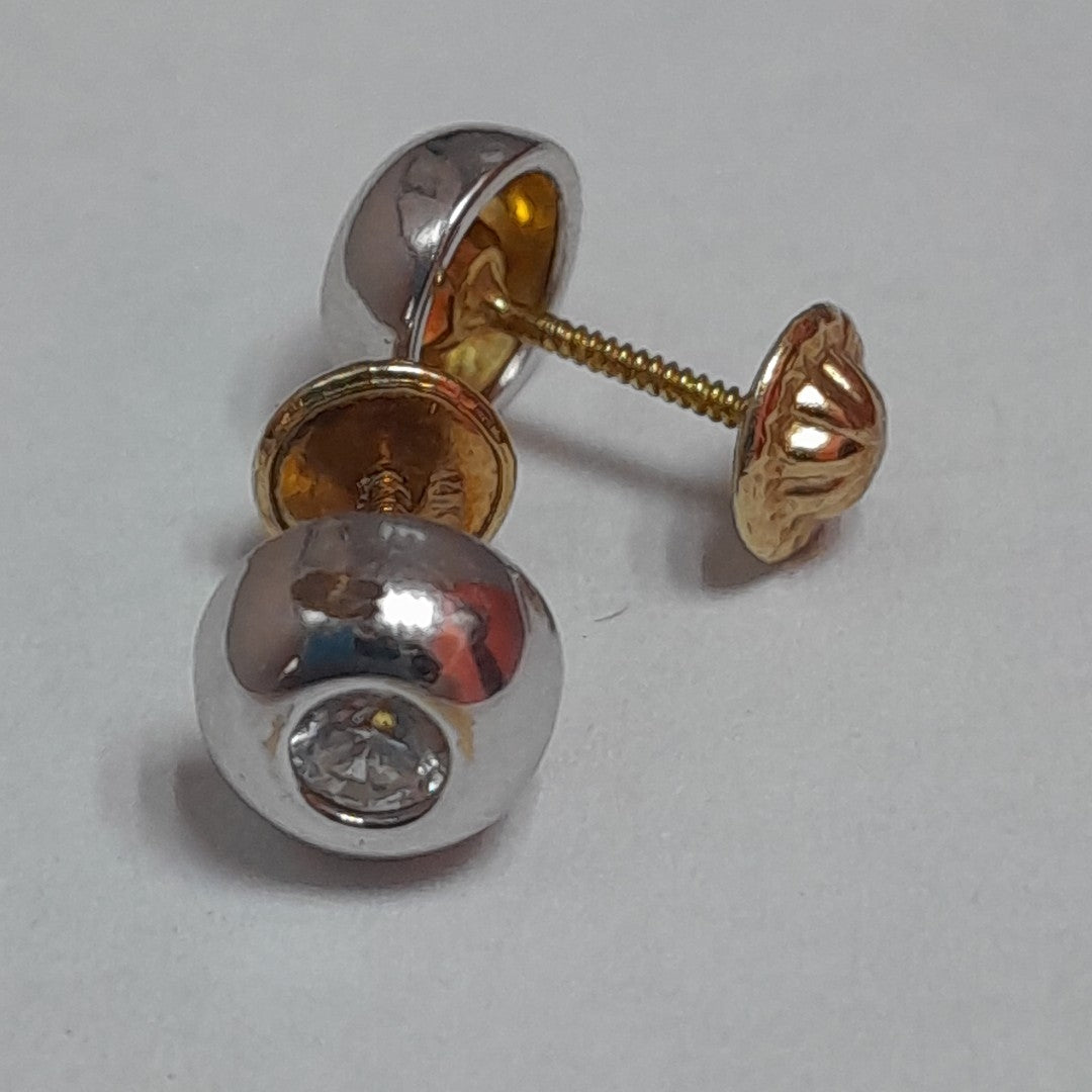 BROQUELES PAR ORO COMBINADO 10 K 0,80 GRMS (SEMINUEVO)