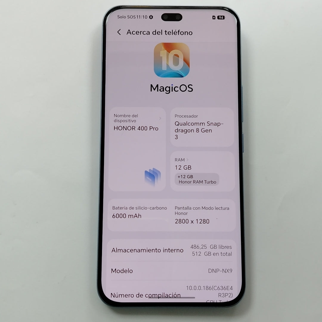 CELULAR HONOR 400 PRO DNP-NX9 (2025) 512 GB 12 GB RAM (SEMINUEVO)