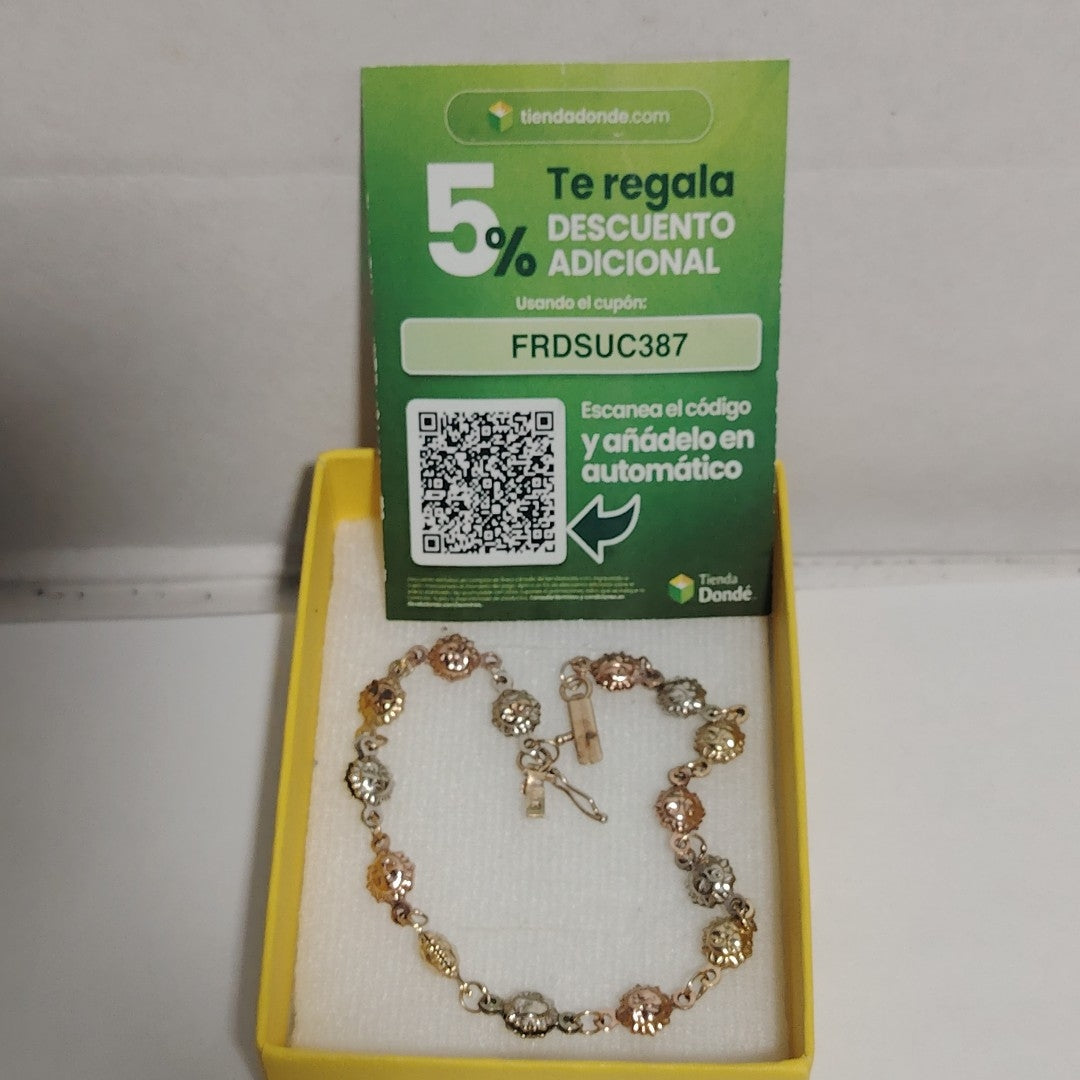 PULSERA ORO COMBINADO 10 K 4,70 GRMS (SEMINUEVO)