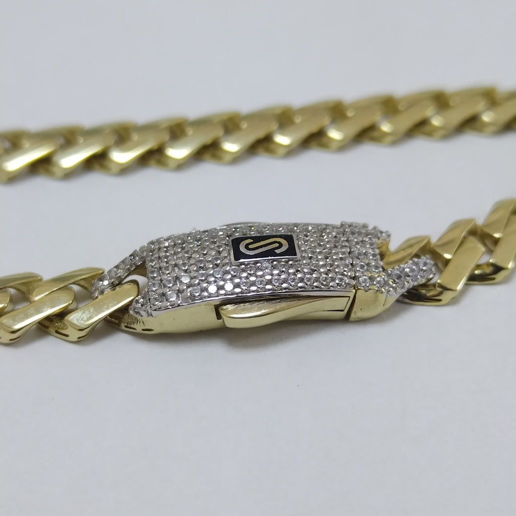 PULSERA MONACO ORO 10K 7.1 (NUEVO)