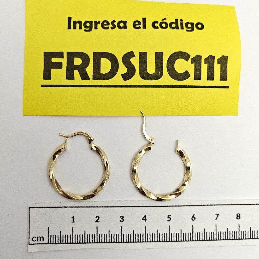ARRACADAS PAR ORO 14 K 2.6 GRMS (SEMINUEVO)