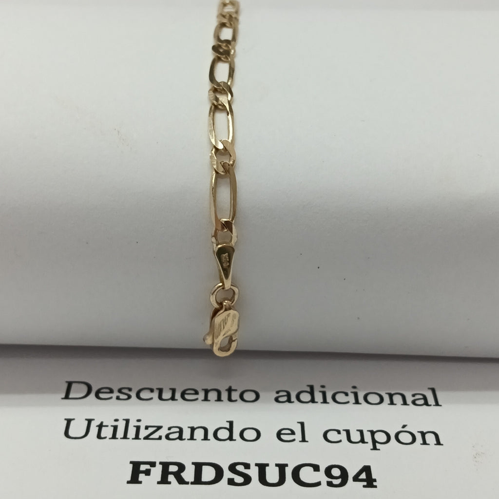 PULSERAS 1X1 ORO 14K 18 CM 2.7 GR (NUEVO)