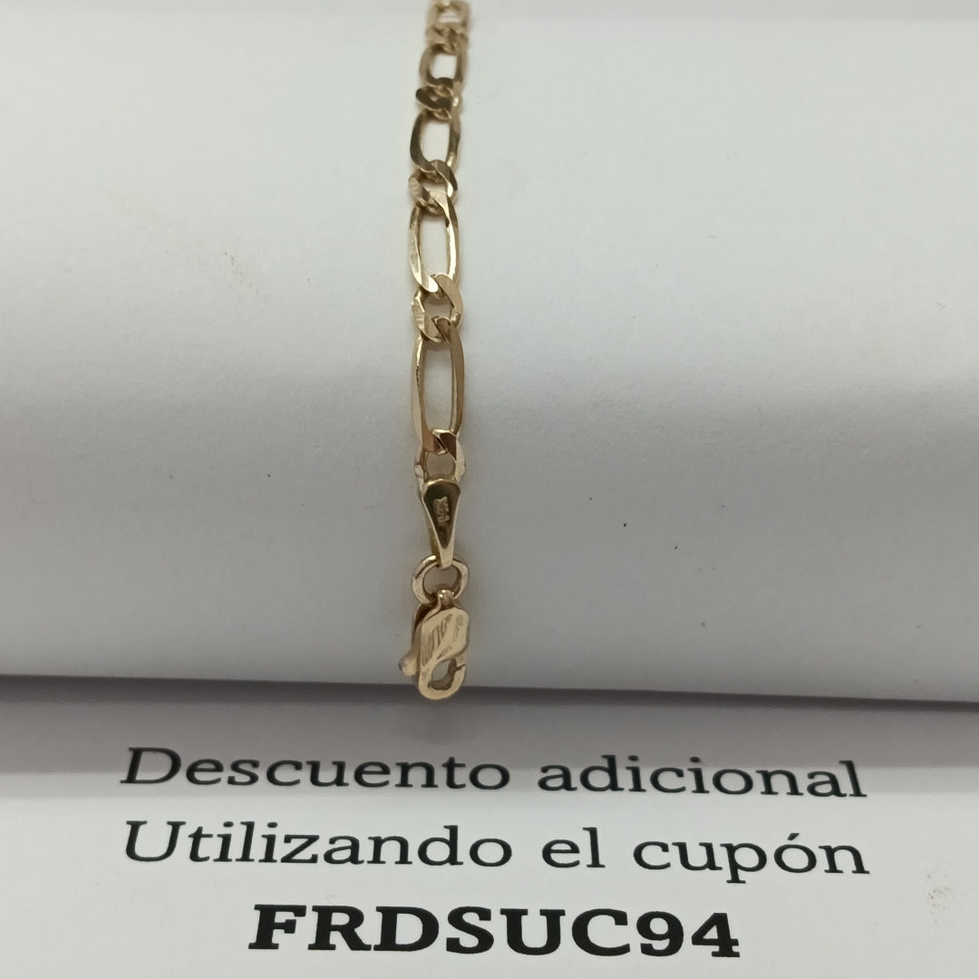 PULSERAS 1X1 ORO 14K 18 CM 2.7 GR (NUEVO)