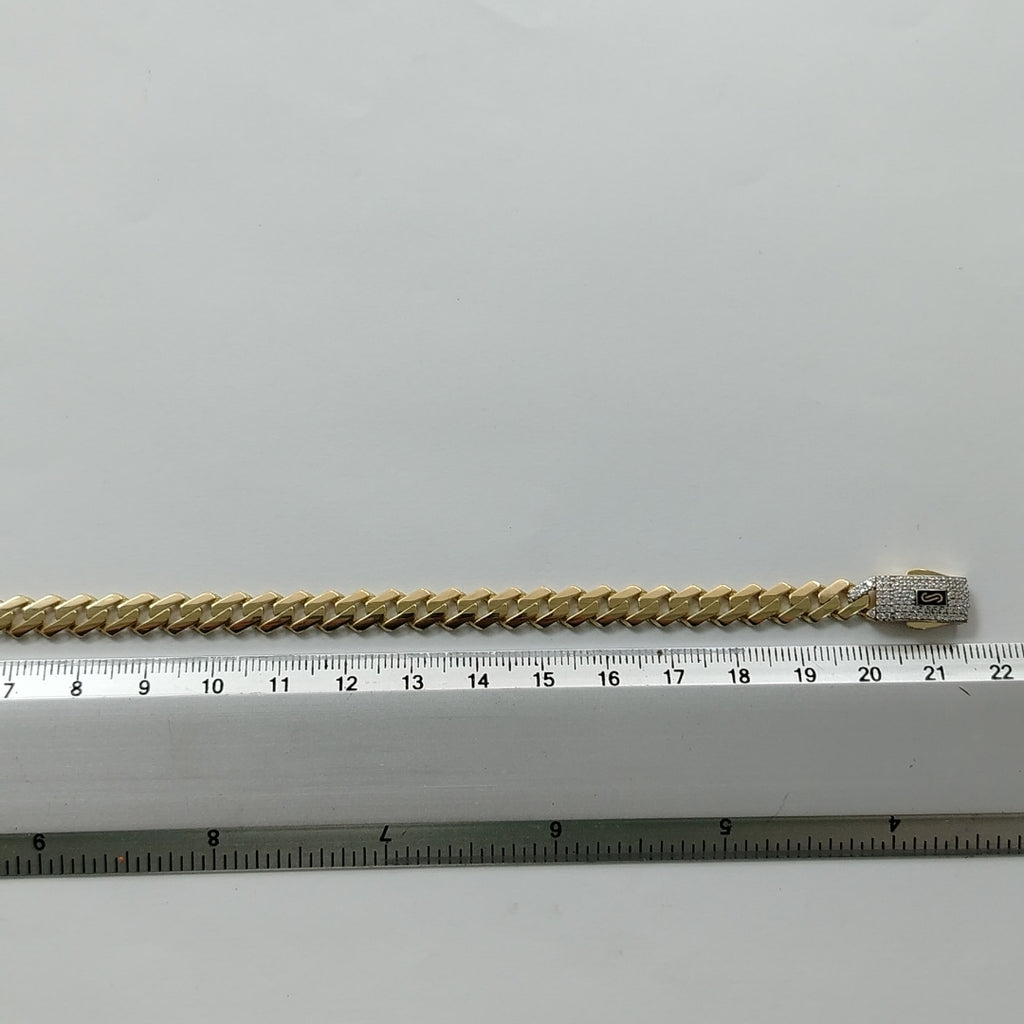 PULSERA CABALLERO MONACO ORO 10K 8.2 (NUEVO)