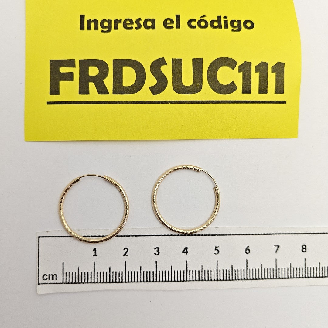 ARRACADAS PAR ORO 14 K 0,90 GRMS (SEMINUEVO)