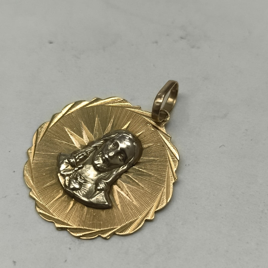 MEDALLA RELIGIOSA ORO COMBINADO 14 K 4.4 GRMS (SEMINUEVO)