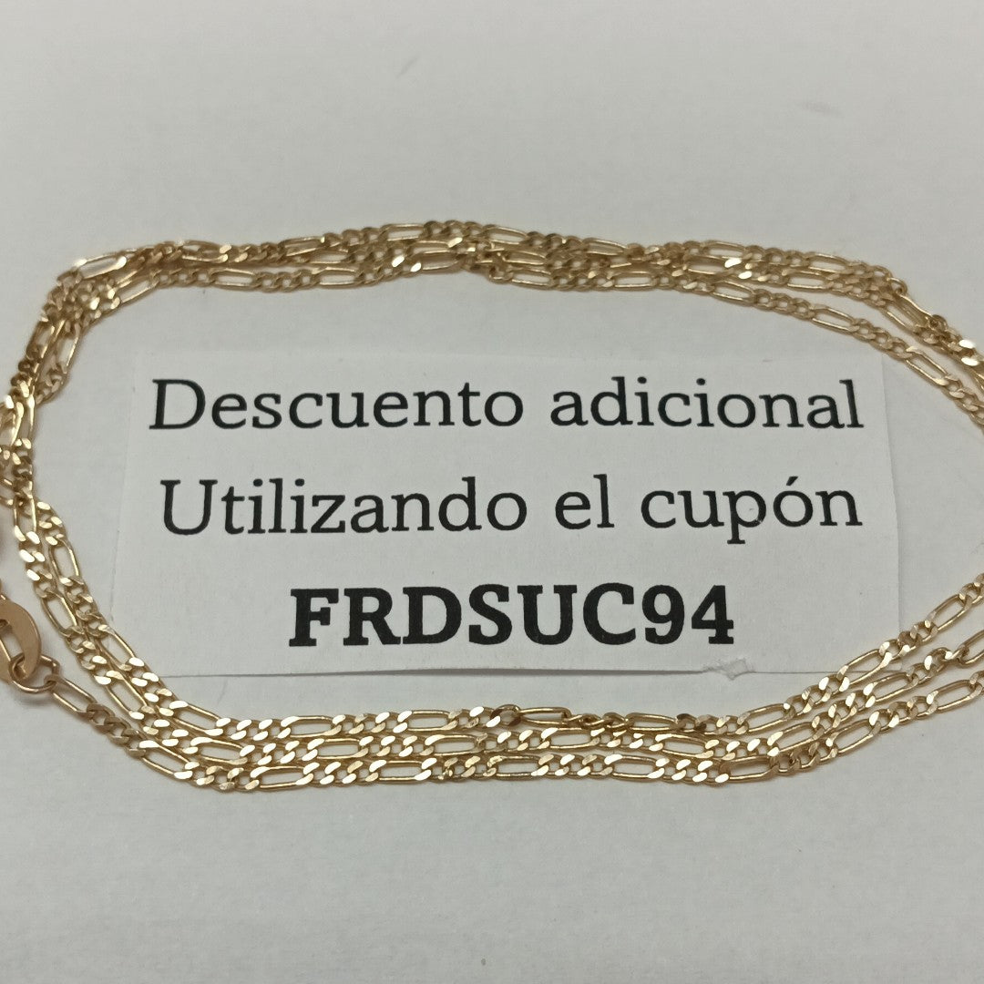 CADENAS TEJIDO 3X1 ORO 14K 55 CM 2.4 GR (NUEVO)