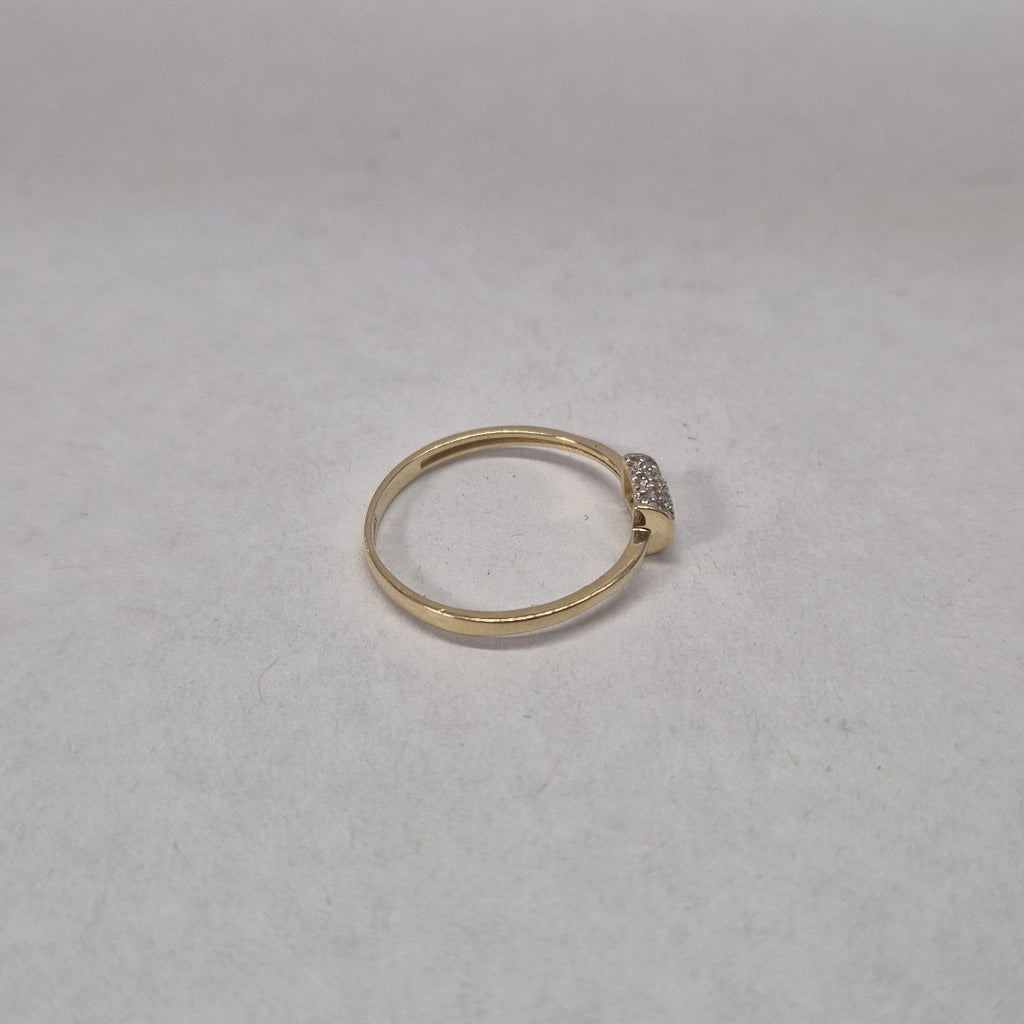 ANILLO ANILLITO C CIRCONIAS 14K 9 TALLA 1.4 GR (NUEVO)