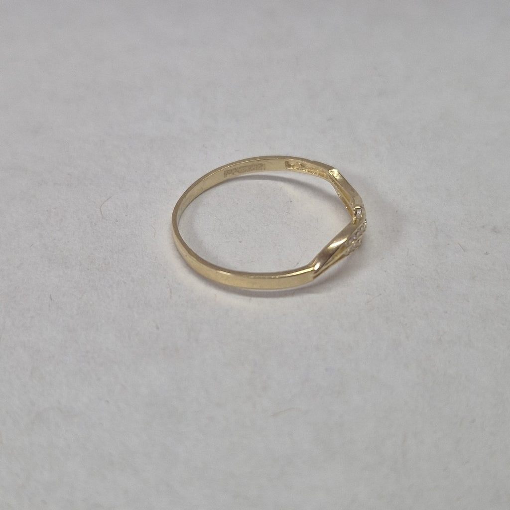 ANILLOS CON CIRCONIAS 14K TALLA 7 0.8 GR (NUEVO)
