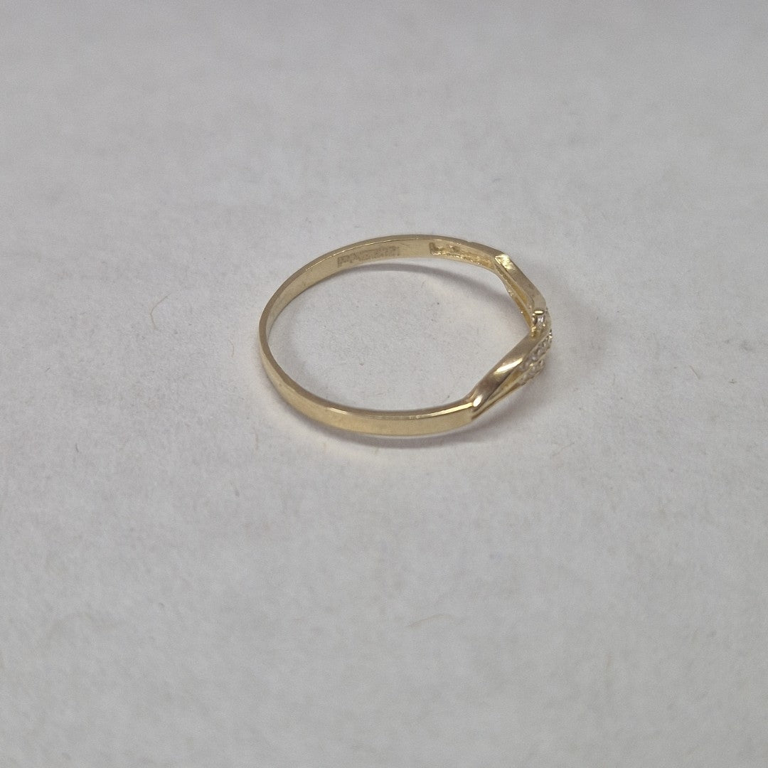 ANILLOS CON CIRCONIAS 14K TALLA 7 0.8 GR (NUEVO)