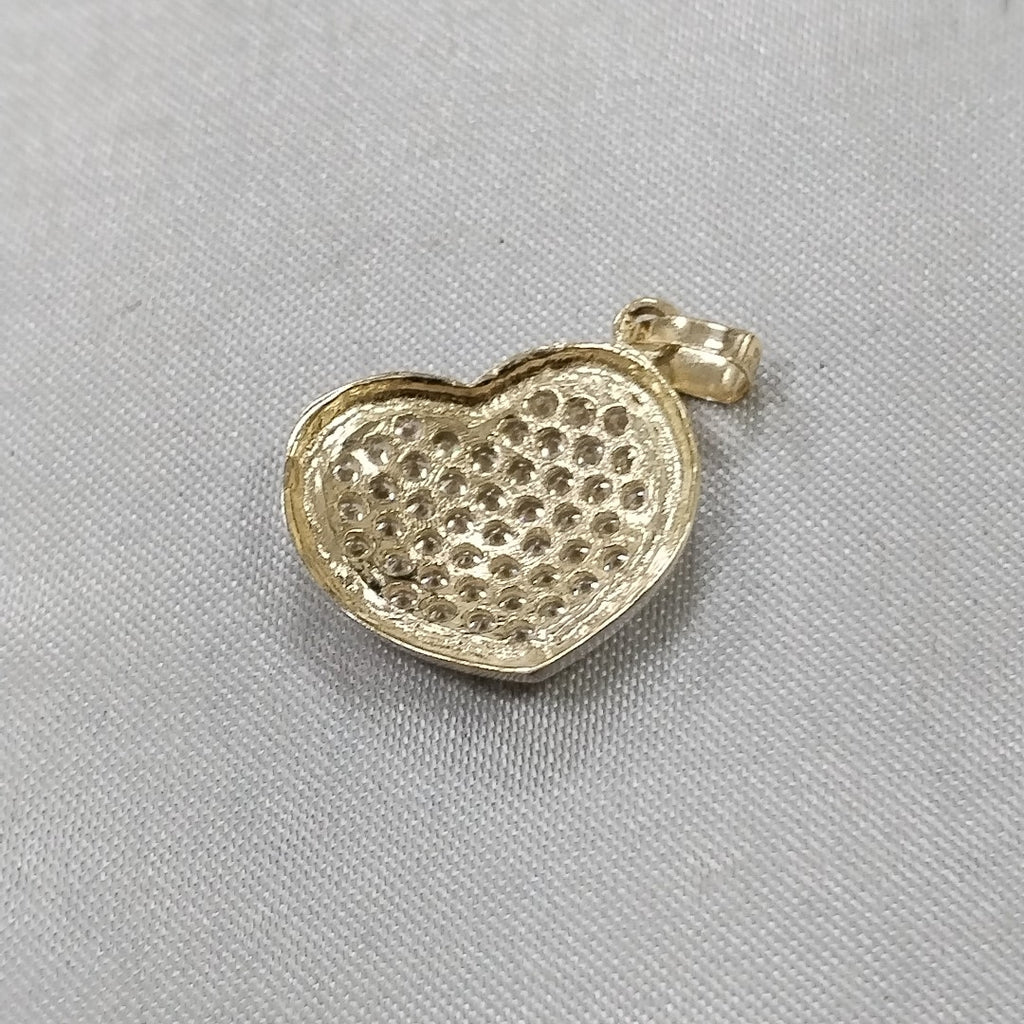 DIJE CORAZON CON CIRCONIAS 14K 1.8 GR (NUEVO)