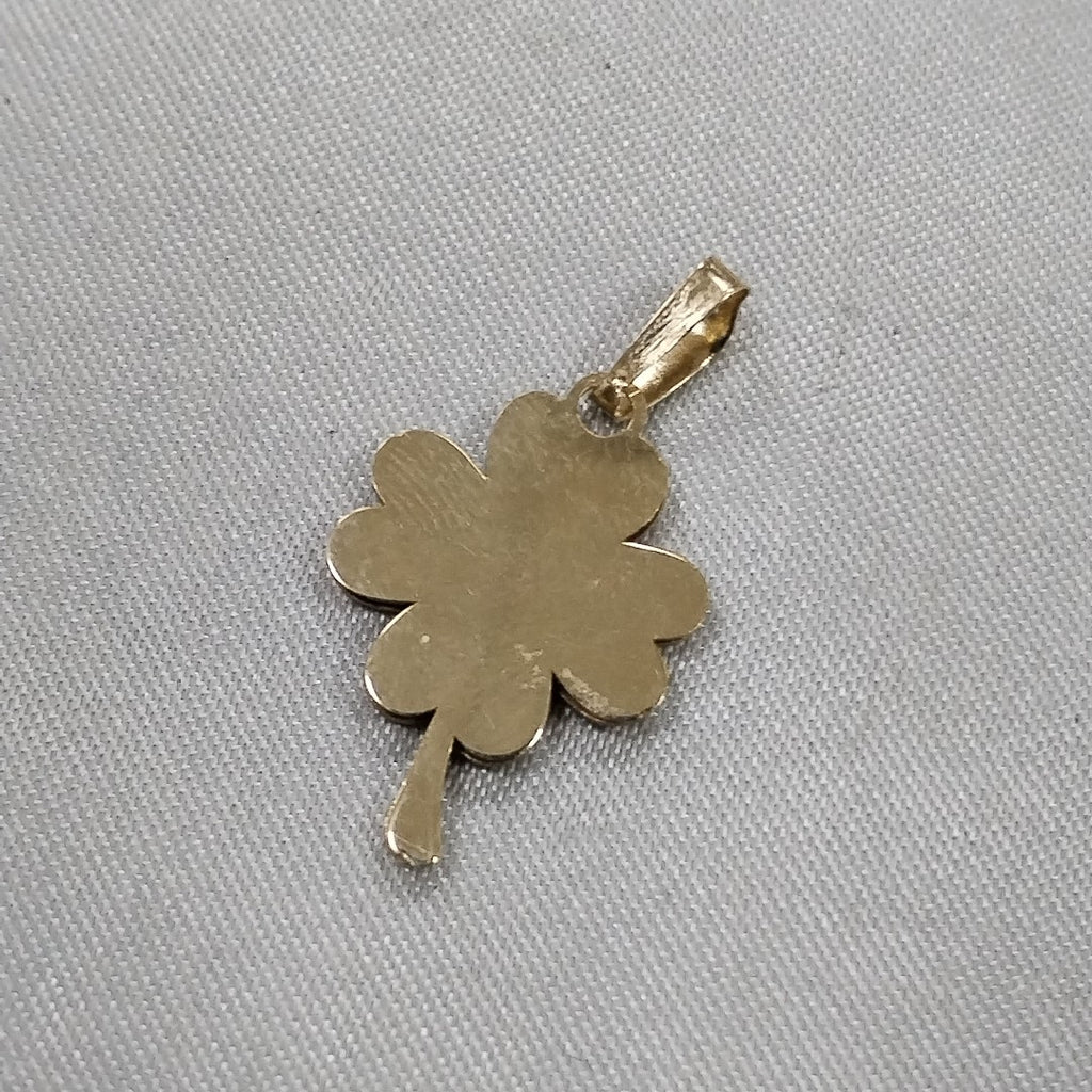DIJE FIG TREBOL C CIRCONIA 14K 0.8 GR (NUEVO)