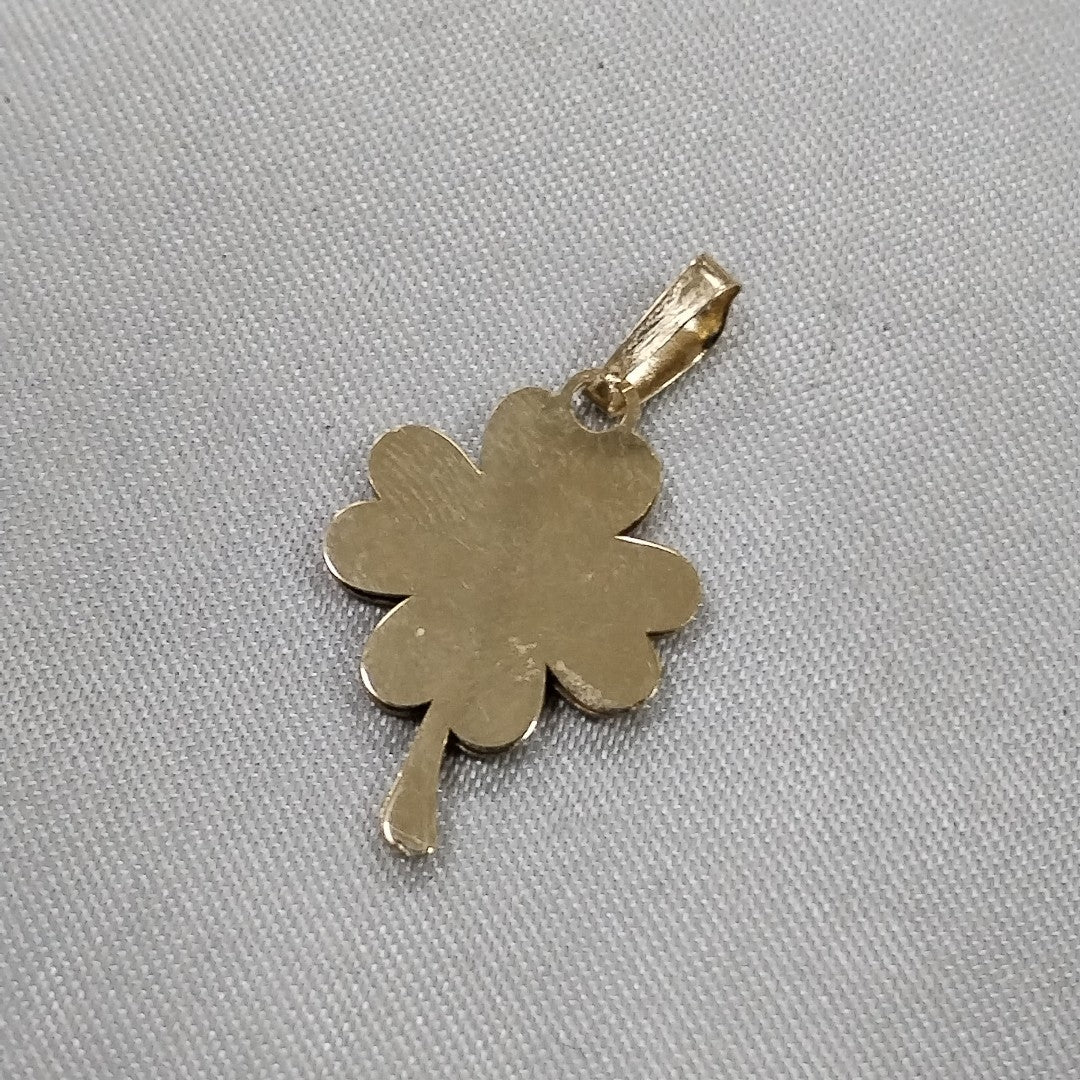 DIJE FIG TREBOL C CIRCONIA 14K 0.8 GR (NUEVO)