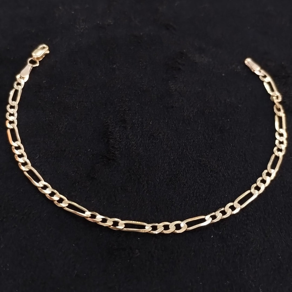 PULSERA TEJIDO 3X1 14K 18 CM 2.6 GR (NUEVO)