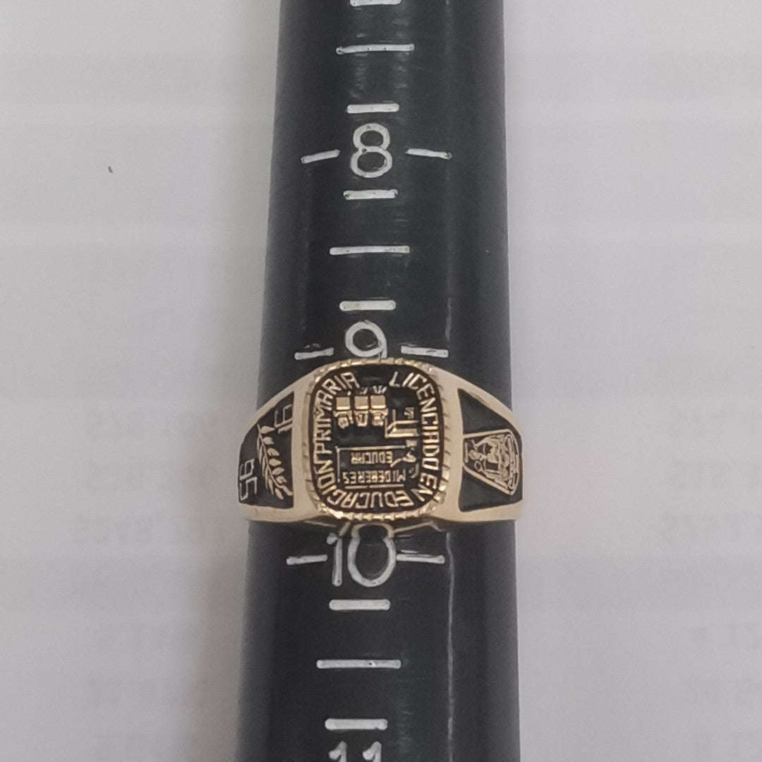 ANILLO DE GRADUACIÓN ORO 10 K 7 GRMS (SEMINUEVO)