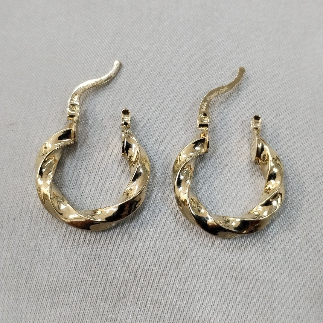 ARETES ARRACADA TORZAL 14K 1.9 GR (NUEVO)