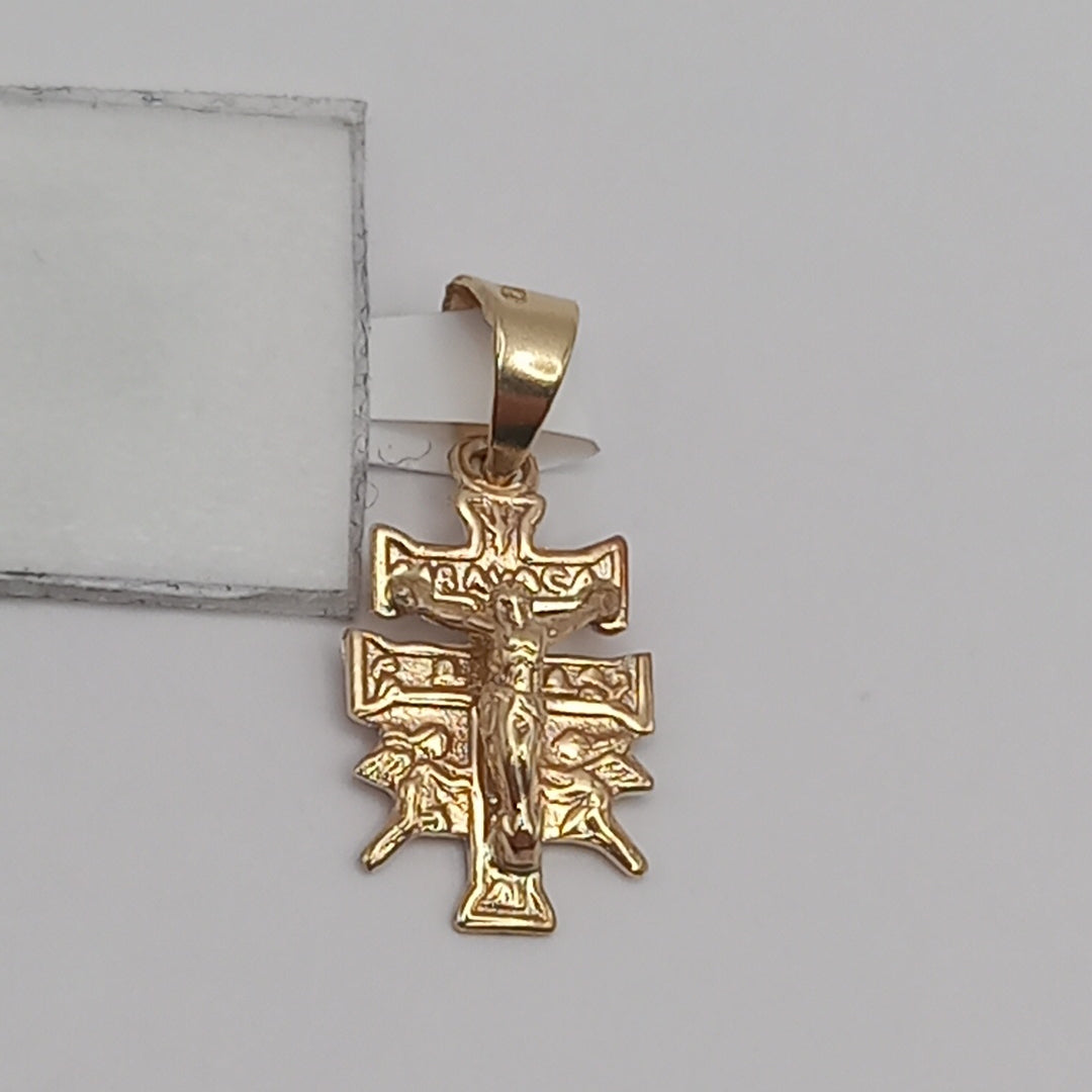 CRUZ DE CARAVACA, DIJE ORO 10 K 0.7 GRMS (SEMINUEVO)