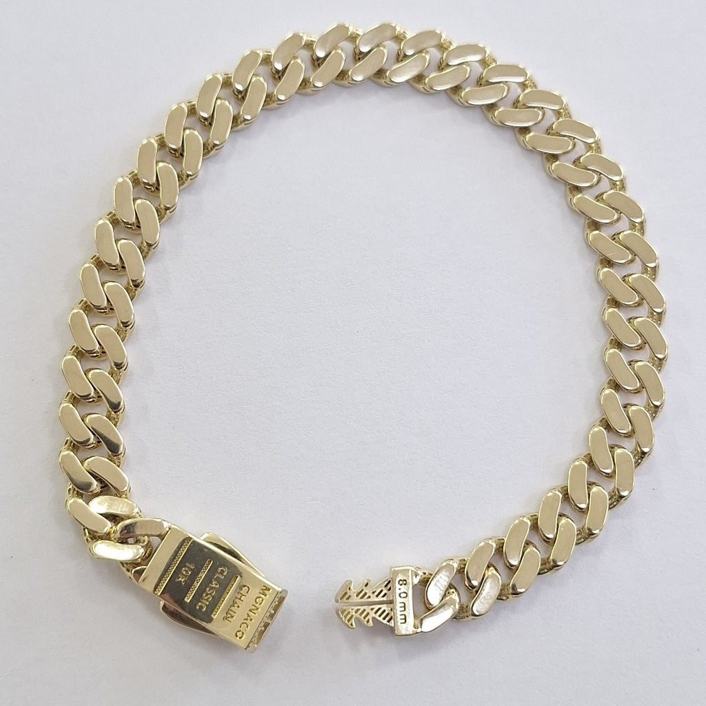 PULSERA CABALLERO MONACO ORO 10K 9.7 (NUEVO)