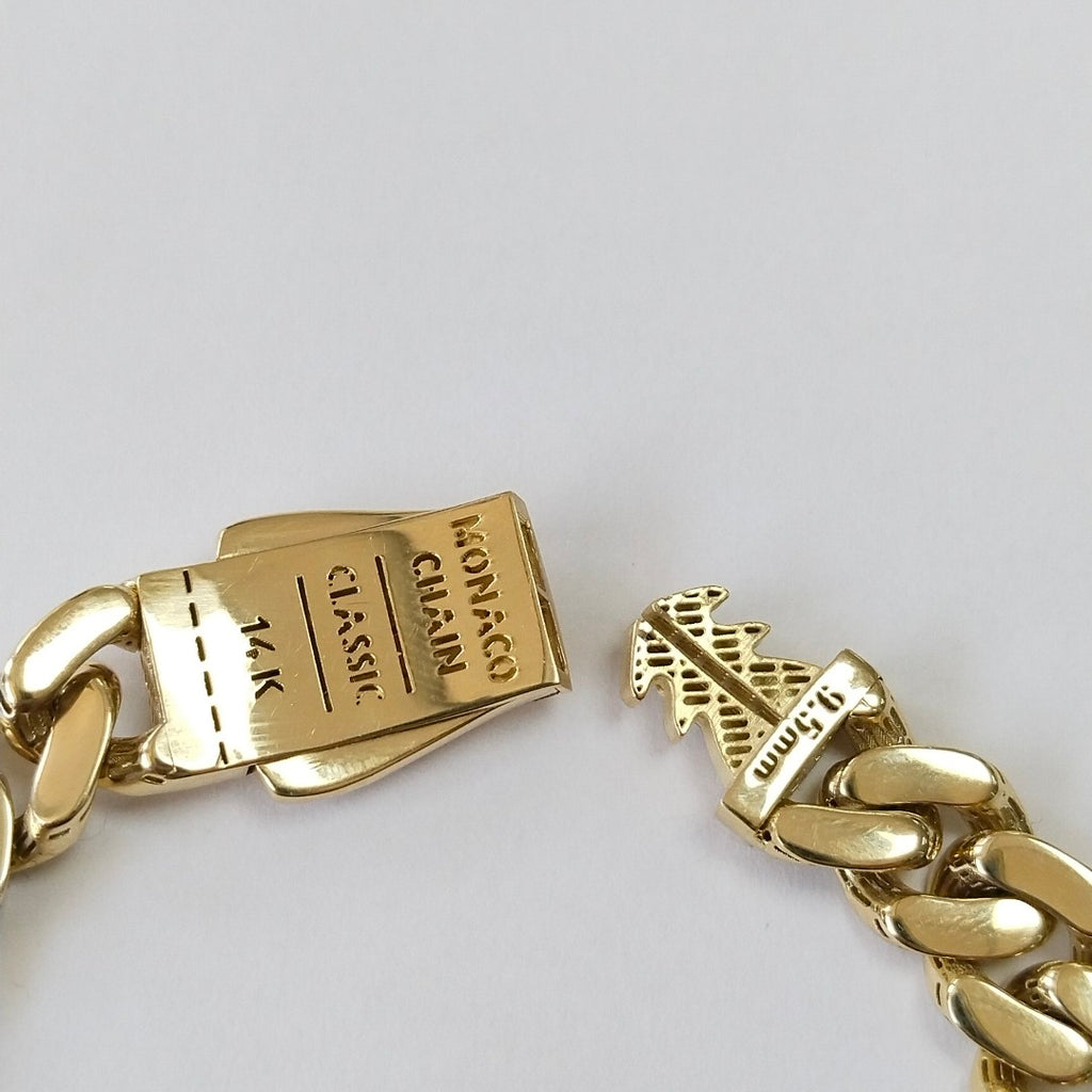 PULSERA CABALLERO MONACO ORO 14K 13.3 (NUEVO)