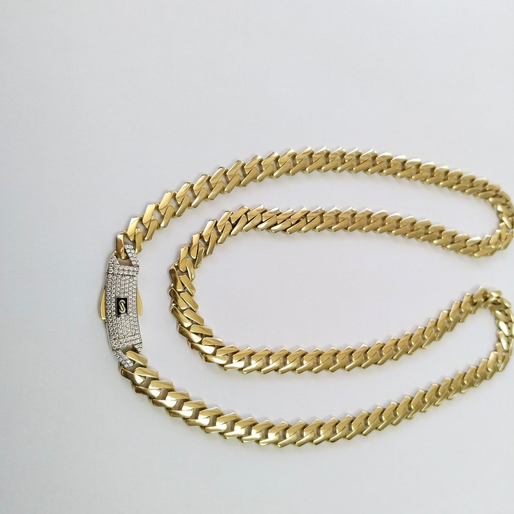 CADENA MONACO ORO 10K 24.5 (NUEVO)