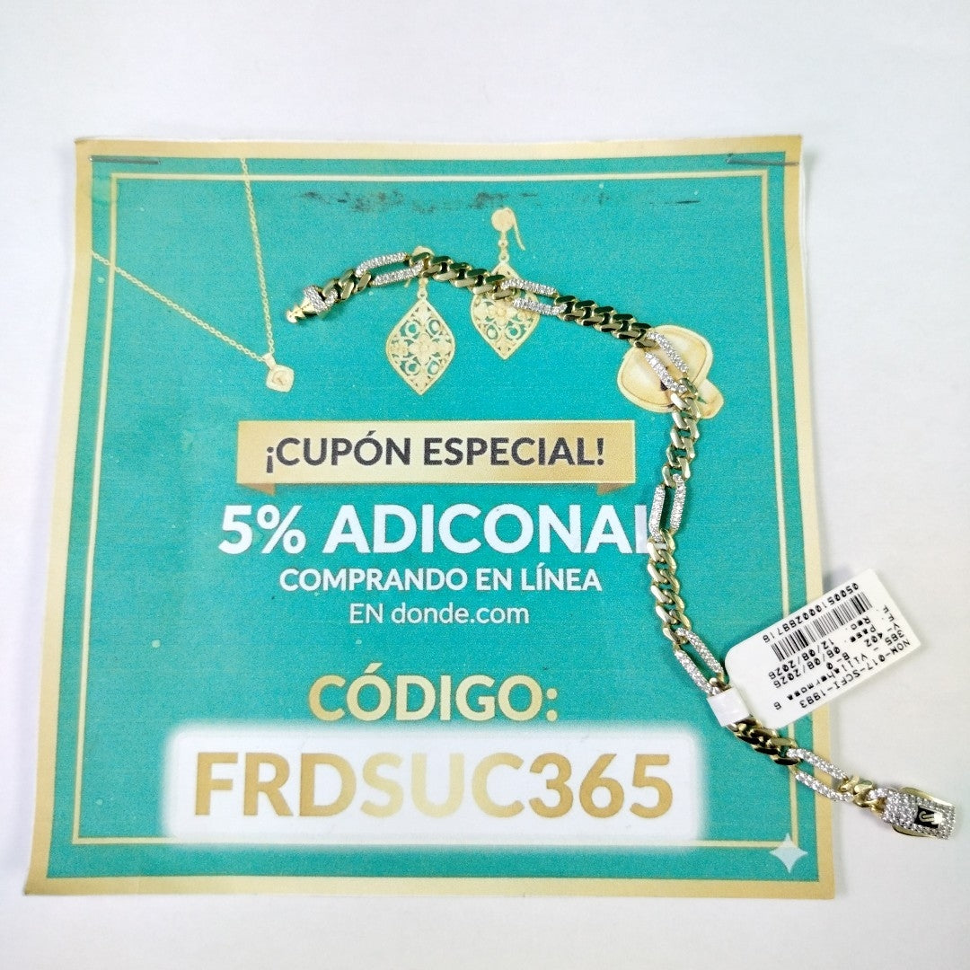 PULSERA MONACO ORO 10K 4.9 (NUEVO)