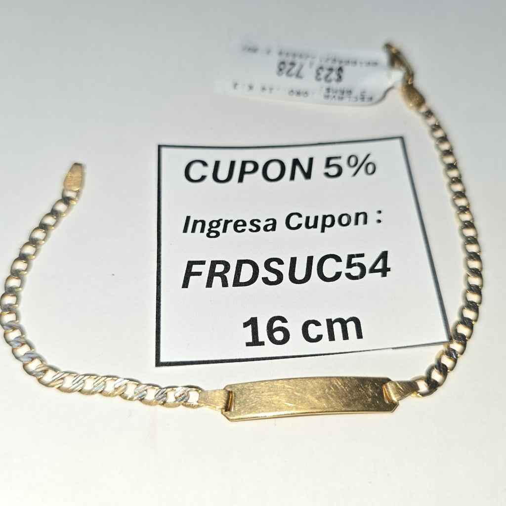 ESCLAVA ORO 14 K 3.3 GRMS (SEMINUEVO)