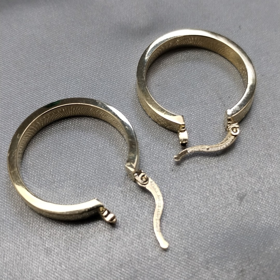 ARETES TEJIDO ARRACADAS FACETADAS 14K 2.9 GR (NUEVO)