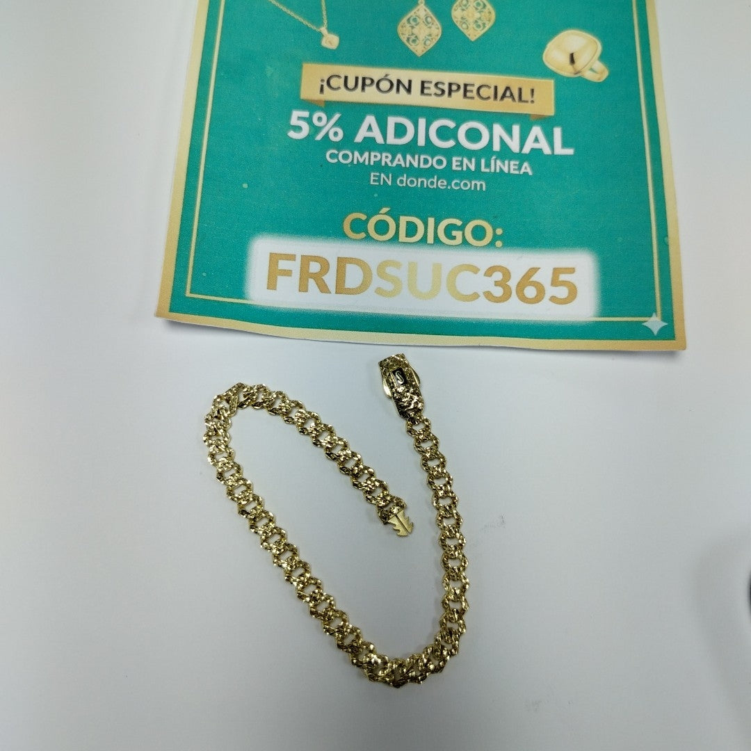 PULSERA CABALLERO MONACO ORO 14K 8.3 (NUEVO)