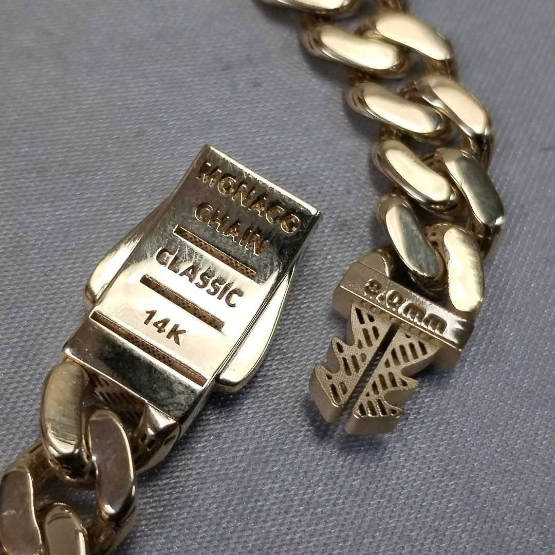 PULSERA MONACO ORO 14K 9.9 (NUEVO)