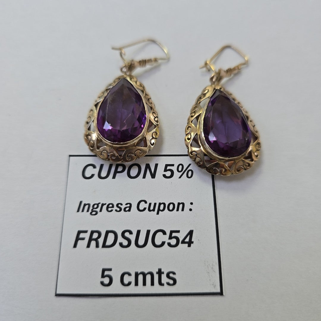 ARETES PAR ORO 8 K 13,90 GRMS (SEMINUEVO)