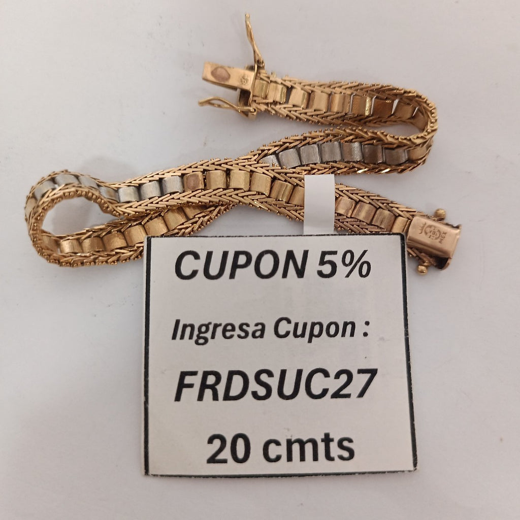 PULSERA ORO, ORO BLANCO 18 K 19.7 GRMS (SEMINUEVO)