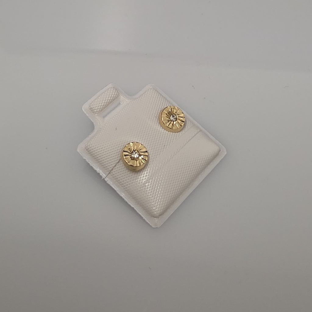 BROQUELES BROQUEL FIG BOTON C CIRCONIA 14K 0.2916 GR (NUEVO)