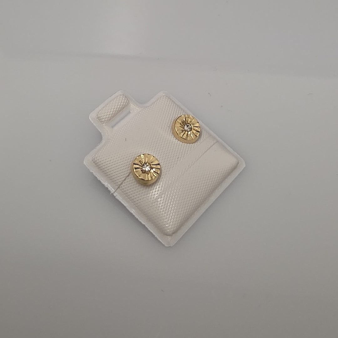 BROQUELES BROQUEL FIG BOTON C CIRCONIA 14K 0.2916 GR (NUEVO)