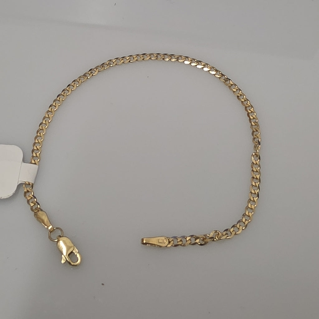 PULSERA TEJIDO BARBADA 14K 18 CM 2 GR (NUEVO)