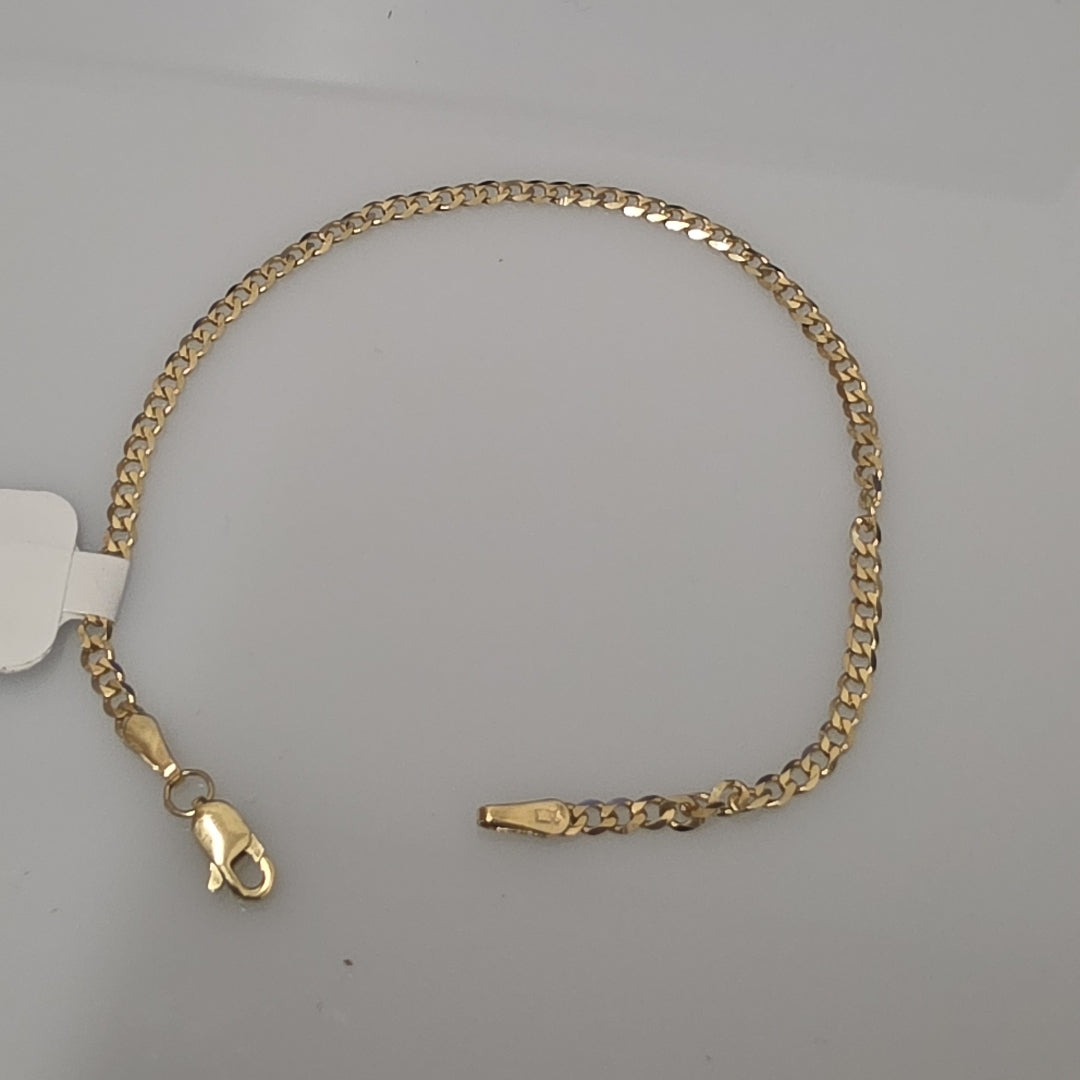 PULSERA TEJIDO BARBADA 14K 18 CM 2 GR (NUEVO)