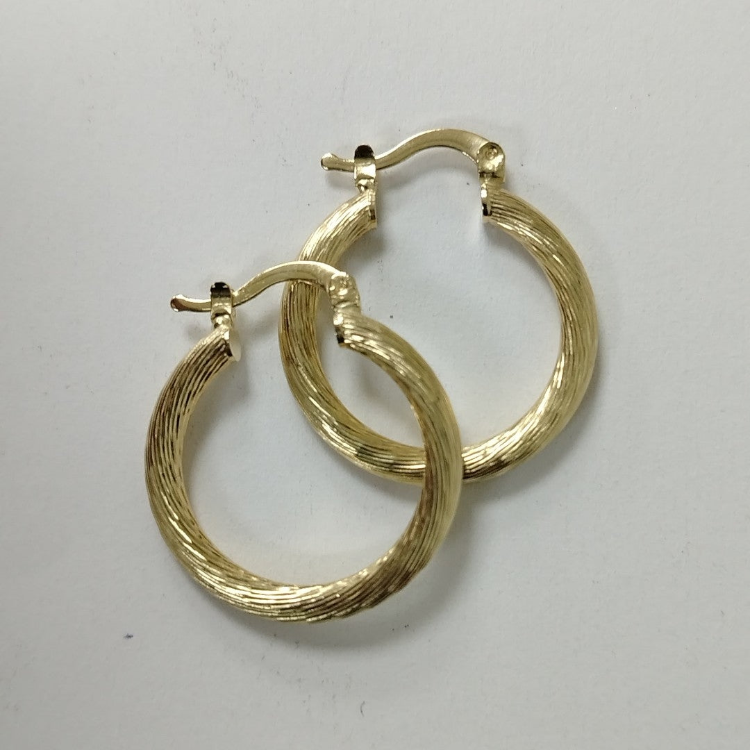 ARETES TEJIDO ARRACADAS ASTRIADAS 14K 2.7 GR (NUEVO)