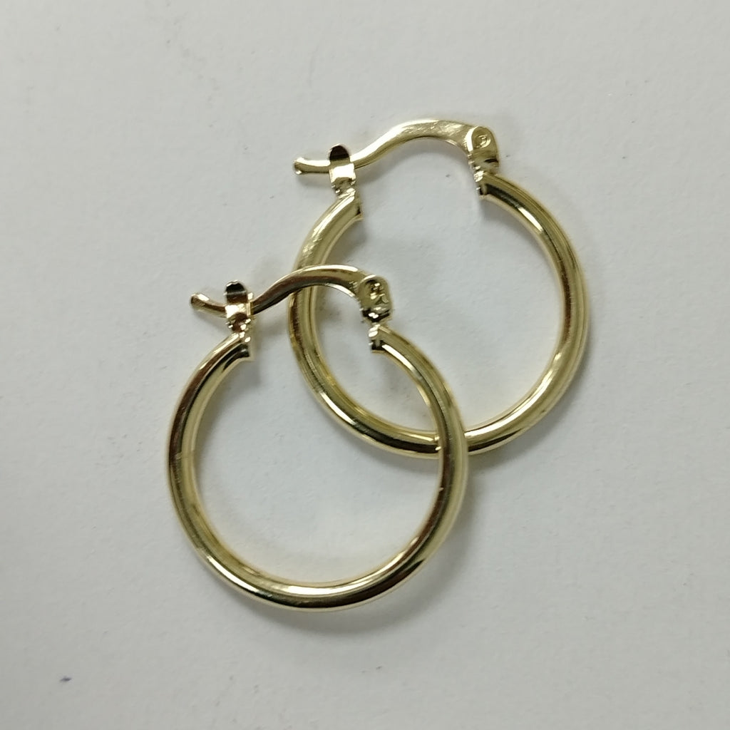 ARETES TEJIDO ARRACADAS LISAS 14K 1.2 GR (NUEVO)