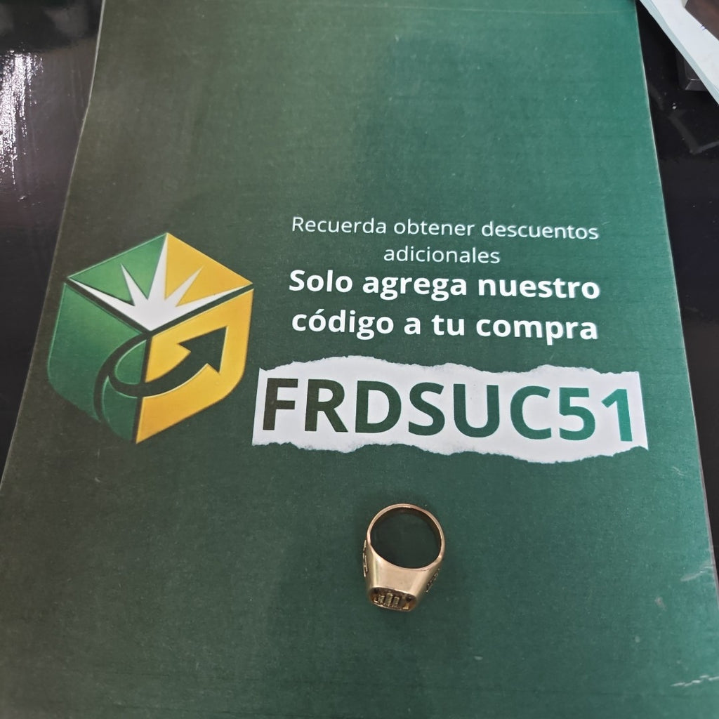 ANILLO DE GRADUACIÓN ORO 10 K 14.1 GRMS (SEMINUEVO)