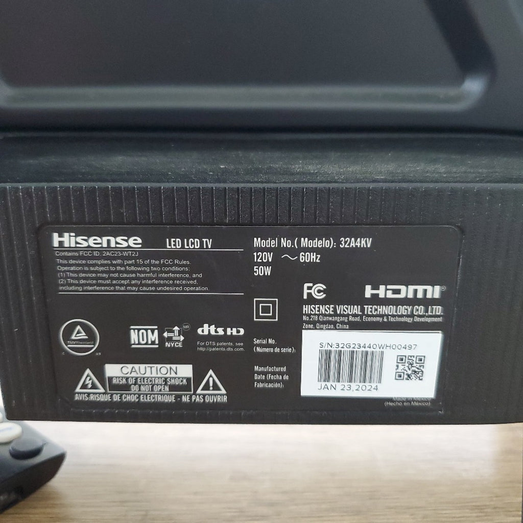 PANTALLA HISENSE 32A4KV (2024) 32" LED HD