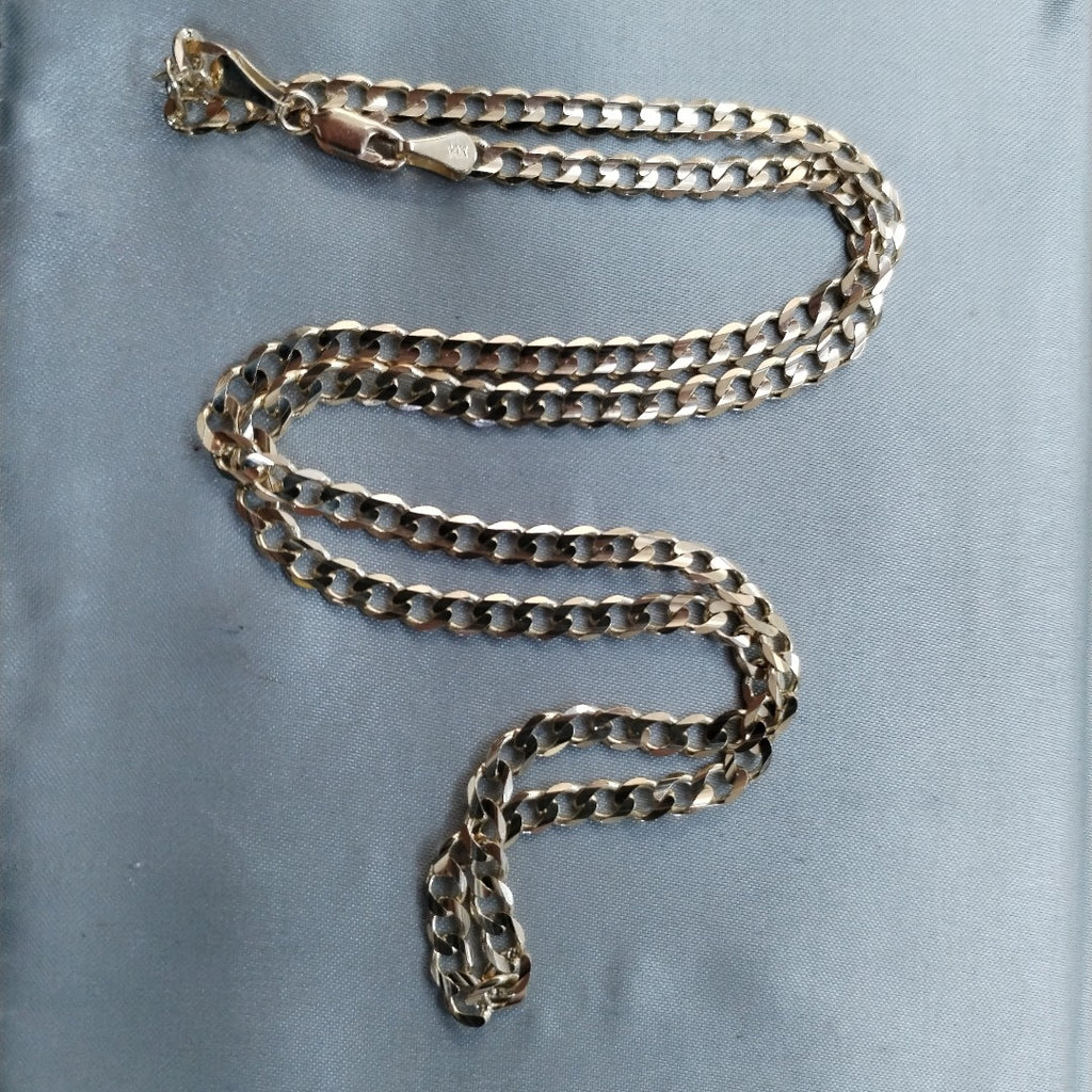 CADENA BARBADA 14K 55 CM 12.5 GR (NUEVO)