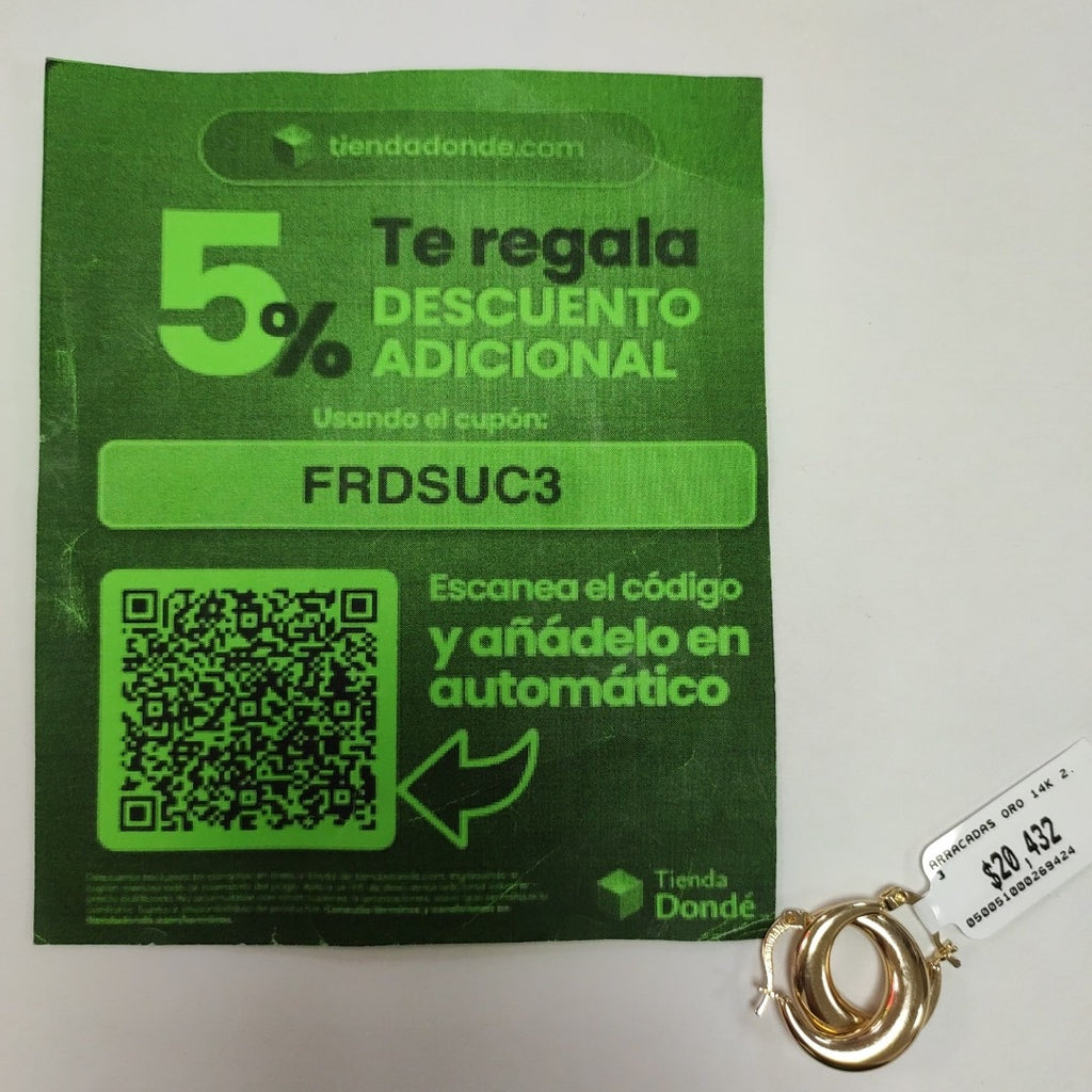 ARRACADAS ORO 14K 2.3 (NUEVO)