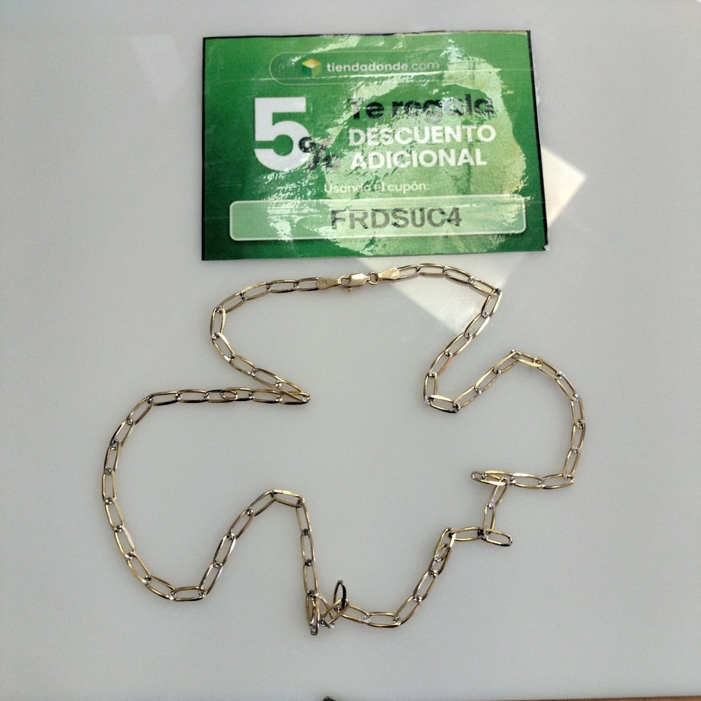 CADENA TEJIDO ESLABONES 11.8G 60 CM 14K (NUEVO)
